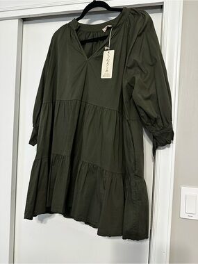 Sofia Made it Italy Olive Green Dress NWT